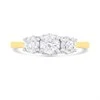 18ct Gold And Platinum Polar Fire Trilogy Ring 1ct (GLI Certificate) - D1109-A, view 8