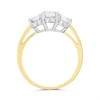 18ct Gold And Platinum Polar Fire Trilogy Ring 1ct (GLI Certificate) - D1109-A, view 10