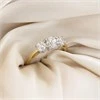 18ct Gold And Platinum Polar Fire Trilogy Ring 1ct (GLI Certificate) - D1109-A, view 12