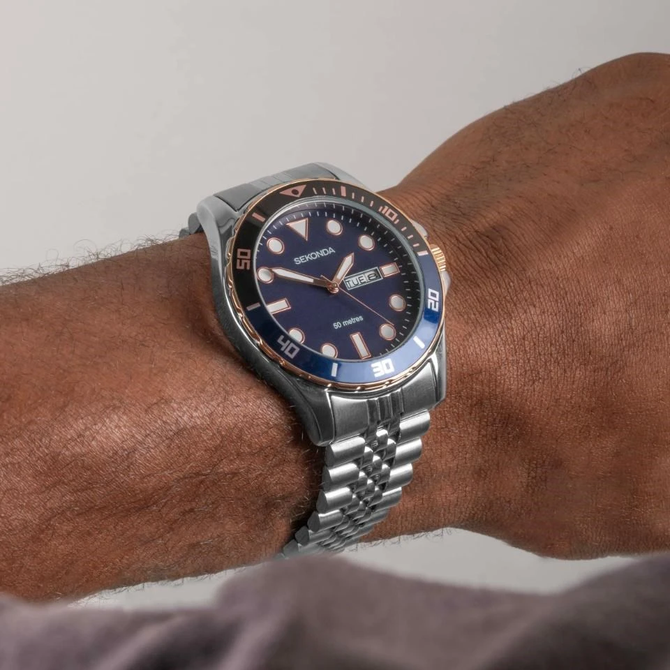 Sekonda - Orologio Con Bracciale Unisex Con Quadrante Blu | ASOS - Foto 2