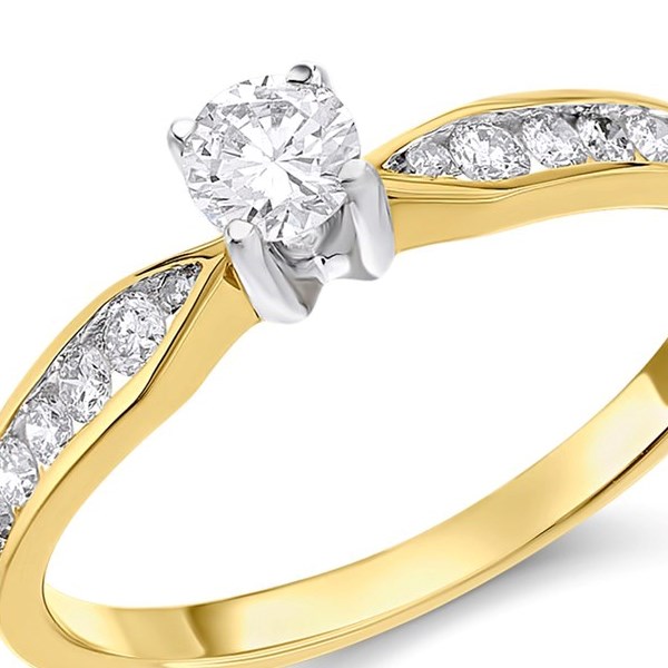 Stone Set Shoulder Engagement Rings