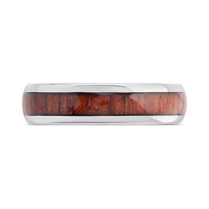 Unique Tungsten Carbide Wood Inlay Ring - 6mm - A73116 | Chapelle Jewellers