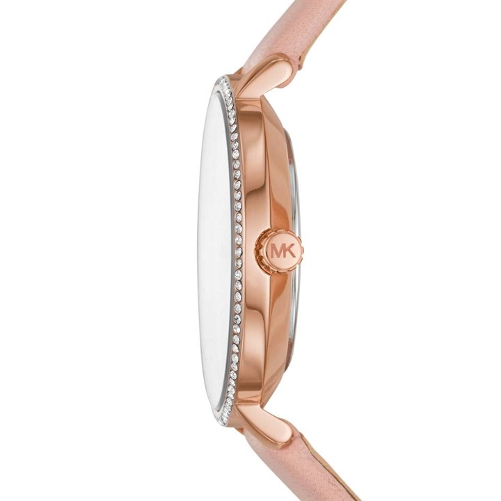 Michael Kors MK4693 Gold Plated Crystal Set Bracelet Watch 