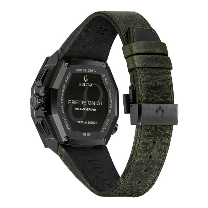 Bulova 98B355 Series X Precisionist Chronograph Green Strap Watch ...