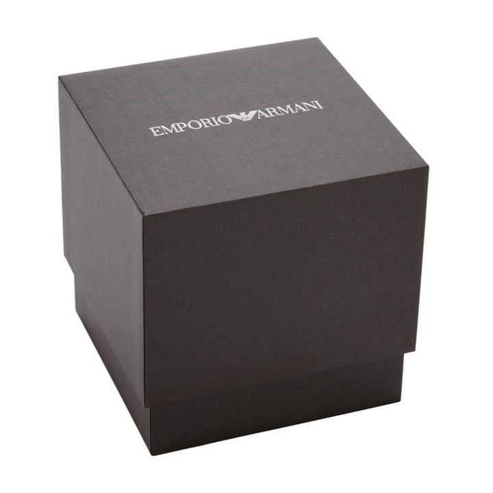 Emporio Armani AR11641 Rose Gold Tone Rectangular Case Green Dial ...