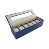 Mele & Co Navy Blue Six Watch Box - A19156 Alternative Image