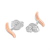 Skagen SKJ1783791 Essential Wave Rose Tone Steel Stud Earrings - A7169 Alternative Image