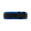Unique Tungsten Carbide Blue IP Plate Ring - 7mm - A7399 Alternative Image
