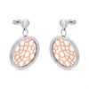 Unique Steel Earrings With Rose I.P. Plating - A7414 Alternative Image