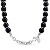 Unique  Black Agate Necklace With Steel And Crystal Elements - A7421 Alternative Image