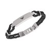 Emporio Armani EGS2719040 Black Leather ID Bracelet - A9102 Alternative Image