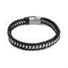 Police PEAGB2213401 FARO Steel And Black Leather Bracelet - A98371 Alternative Image