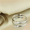 18ct White Gold Princess-Cut Diamond Single Stone Ring, 1/4ct - D0749 Alternative Image