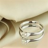 18ct White Gold Princess-Cut Diamond Solitaire Ring, 1/3ct - D0754 Alternative Image