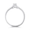 Platinum Princess Cut Diamond Engagement Ring - 1/3ct - AGI Certificated - D08119 Alternative Image