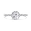 Platinum Diamond Halo Cluster Ring - 1/2ct - AGI Certificated - D08125 Alternative Image