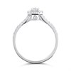 Platinum Diamond Halo Cluster Ring - 1/2ct - AGI Certificated - D08125 Alternative Image