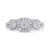 Platinum Diamond Trilogy Cluster Ring - 65pts - AGI Certificated - D08126 Alternative Image