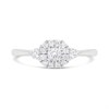 Platinum Cushion-Set Diamond Trilogy Ring, 1/3ct AGI Certificated - D08142 Alternative Image