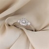 Platinum Cushion-Set Diamond Trilogy Ring, 1/3ct AGI Certificated - D08142 Alternative Image