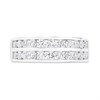 Platinum Channel-Set Two-Row Diamond Eternity Ring, 1ct - D08146 Alternative Image