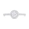 Polar Fire Platinum Diamond Halo Cluster Ring, 85pts  (GLI Certificate) - D08178 Alternative Image