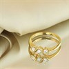 18ct Gold Diamond Swirl Trilogy Ring, 35pts - D1106 Alternative Image