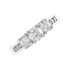 18ct White Gold 1 Carat Three Stone Ring - D1307 Alternative Image