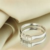 18ct White Gold Princess-Cut Diamond Trilogy Ring, 1/2ct - D1319 Alternative Image