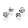 14ct White Gold 1 Carat Diamond Solitaire Stud Earrings - AGI Certificated - D3908 Alternative Image