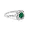 18ct White Gold Emerald And Diamond Cluster Ring - 57pts - D4105 Alternative Image