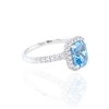 18ct White Gold Aquamarine And 1.16 Carat Diamond Cluster Ring - D4107 Alternative Image