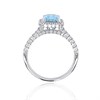 18ct White Gold Aquamarine And 1.16 Carat Diamond Cluster Ring - D4107 Alternative Image