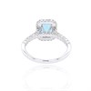 18ct White Gold Aquamarine And 1.16 Carat Diamond Cluster Ring - D4107 Alternative Image