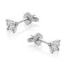18ct White Gold Diamond Solitaire stud Earrings - 80pts per pair - D4528 Alternative Image