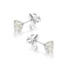 18ct White Gold 1 Carat Diamond Solitaire Stud Earrings - D4530 Alternative Image