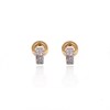18ct Two Colour Gold Diamond Interlocking Stud Earrings - 22pts per pair - D4560 Alternative Image