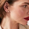 18ct Two Colour Gold Diamond Interlocking Stud Earrings - 22pts per pair - D4560 Alternative Image