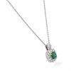18ct Two Colour Gold Emerald And Diamond Necklace - 26pts - D4604 Alternative Image