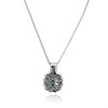 18ct Two Colour Gold Emerald And Diamond Necklace - 26pts - D4604 Alternative Image