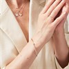 18ct Two Colour Gold Diamond Interlocking Bangle - 1/4ct - D4624 Alternative Image