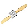 9ct Gold Princess Cut Diamond Solitaire Ring - 20pts - AGI Certificated - D5006 Alternative Image