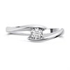 Illuminaire 9ct White Gold  Diamond Crossover Ring - 10pts - D51151 Alternative Image