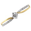 9ct Gold Diamond Split Band Crossover Ring - 1/4ct - D5140 Alternative Image