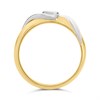 9ct Gold Two Colour Rubover Diamond Single Stone Ring - D5143 Alternative Image