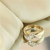9ct Gold Two Colour Rubover Diamond Single Stone Ring - D5143 Alternative Image