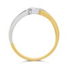 9ct Gold Two Colour Diamond Crossover Single Stone Ring - D5144 Alternative Image