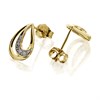 9ct Gold Diamond Tear Drop Stud Earrings - 5pts per pair - D54121 Alternative Image
