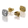 9ct Gold Diamond Cushion Cluster Stud Earrings - 1/3ct per pair - D5532 Alternative Image
