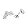 9ct White Gold Diamond Double Cluster Drop Earrings, 1/4ct/pr - D5555 Alternative Image
